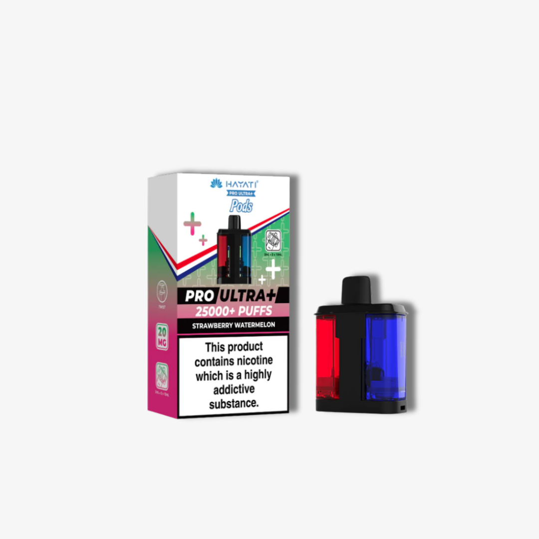 Hayati Pro Ultra Plus 25k Prefilled Pods Strawberry Watermelon vape device