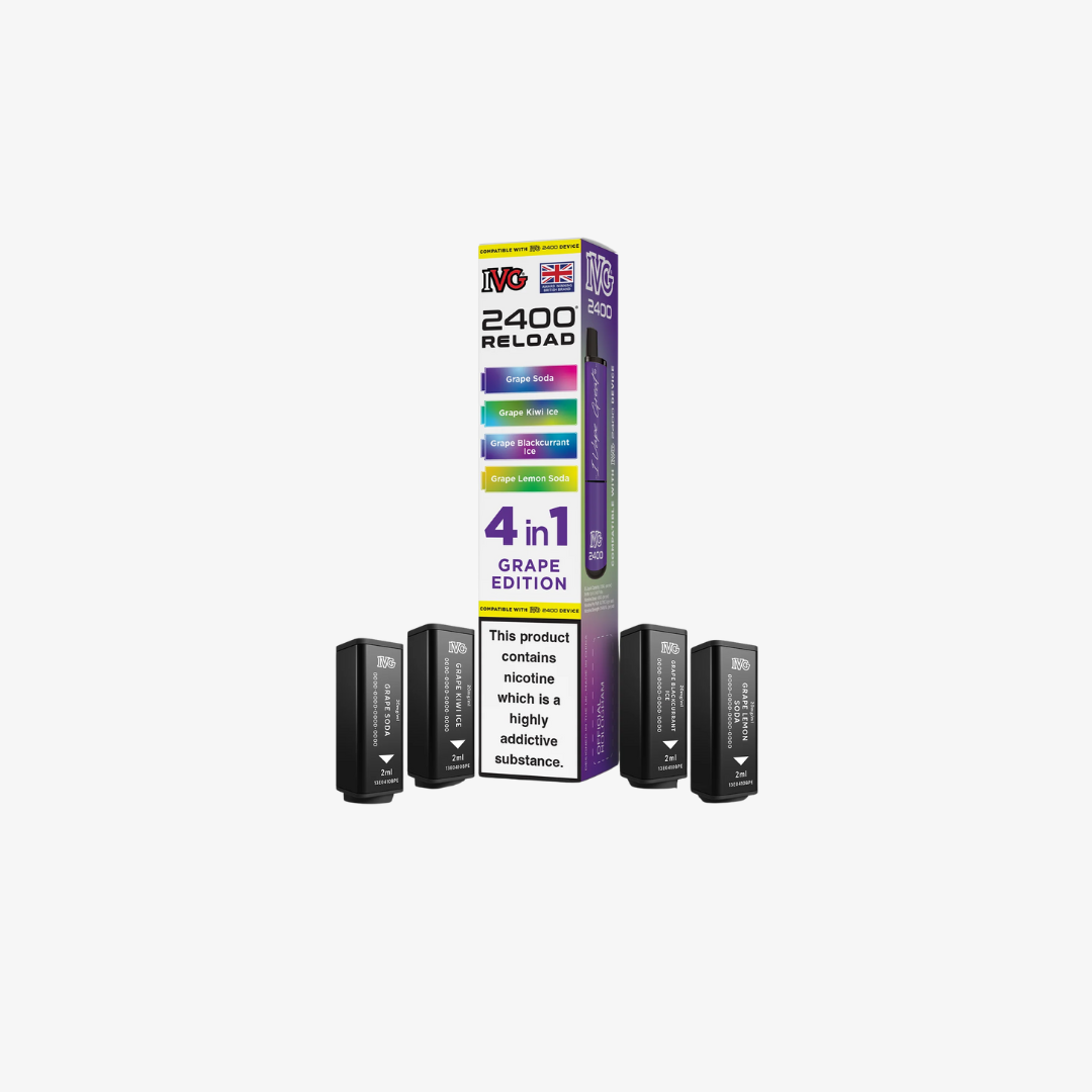 IVG 2400 4 In 1 Grape Edition Reload Pods