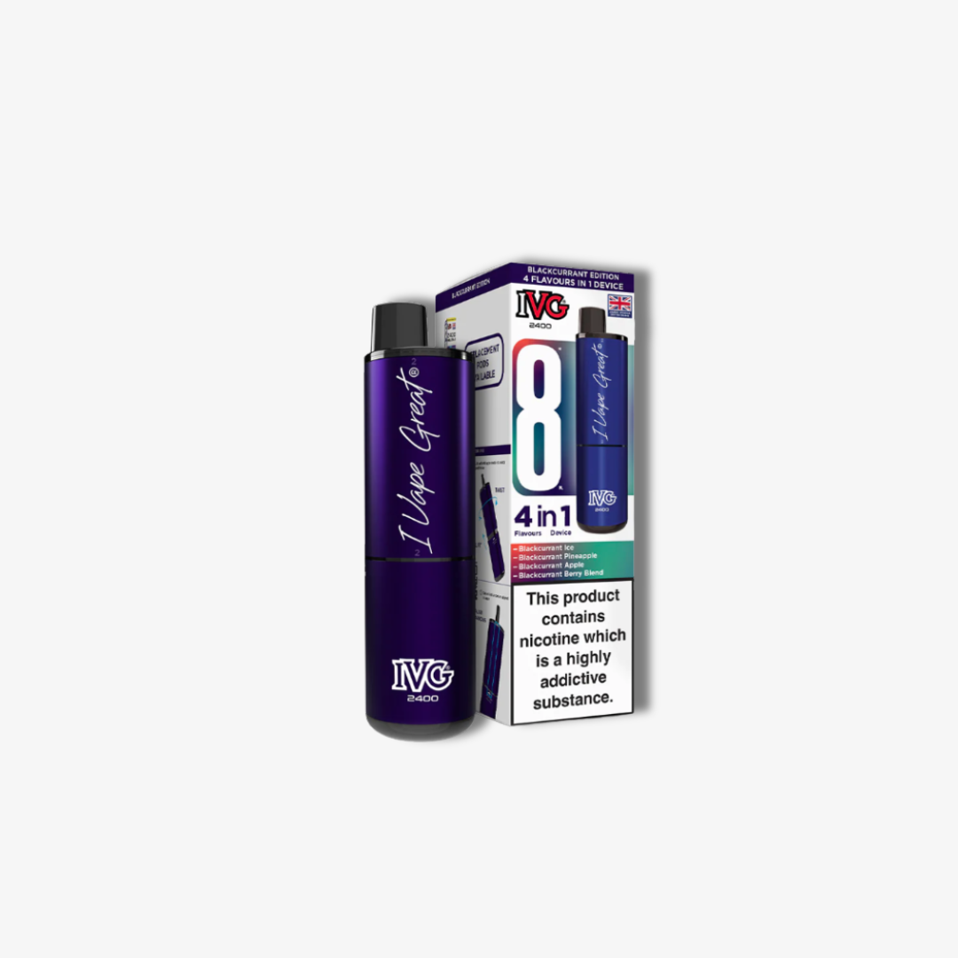 IVG 2400 4 In 1 Starter Kit Blackcurrant Edition vape device