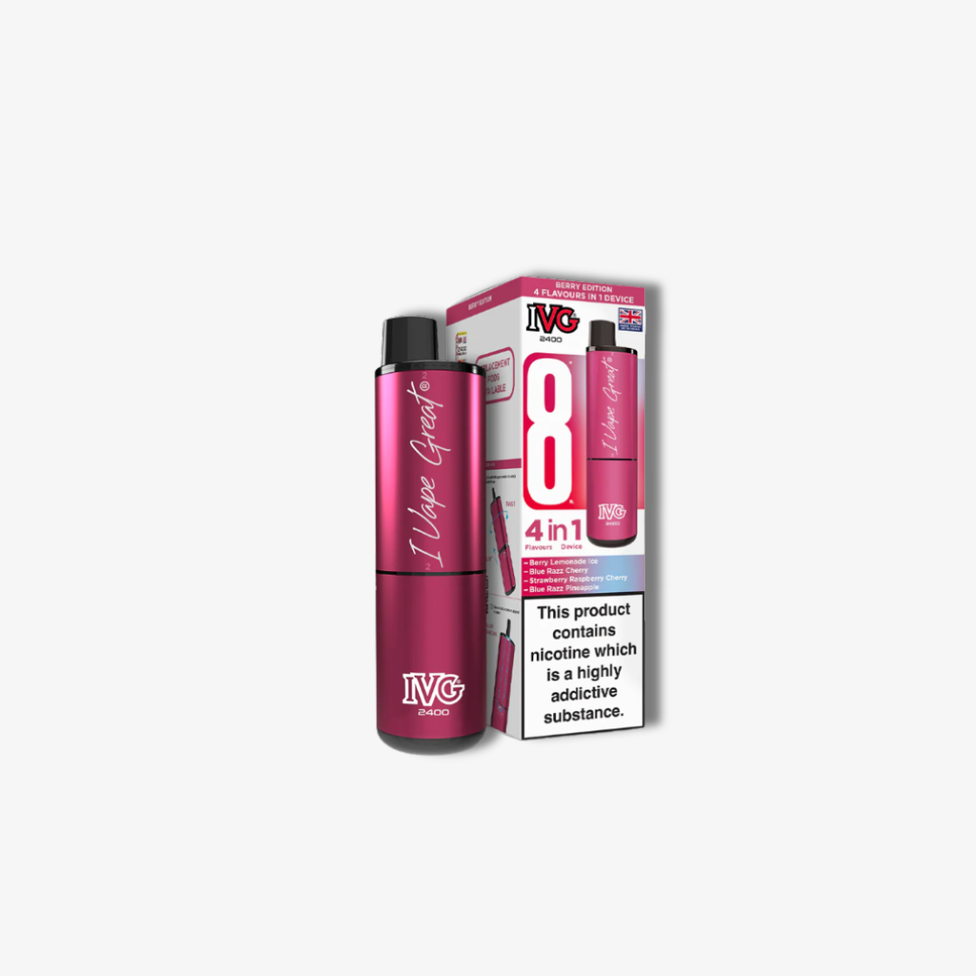 IVG 2400 4 In 1 Starter Kit Berry Edition vape device
