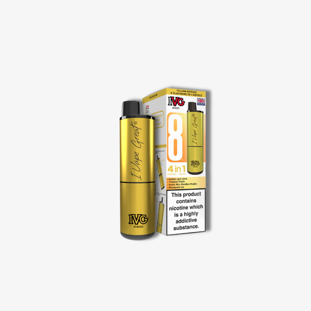 IVG 2400 4 In 1 Starter Kit Yellow Edition vape device