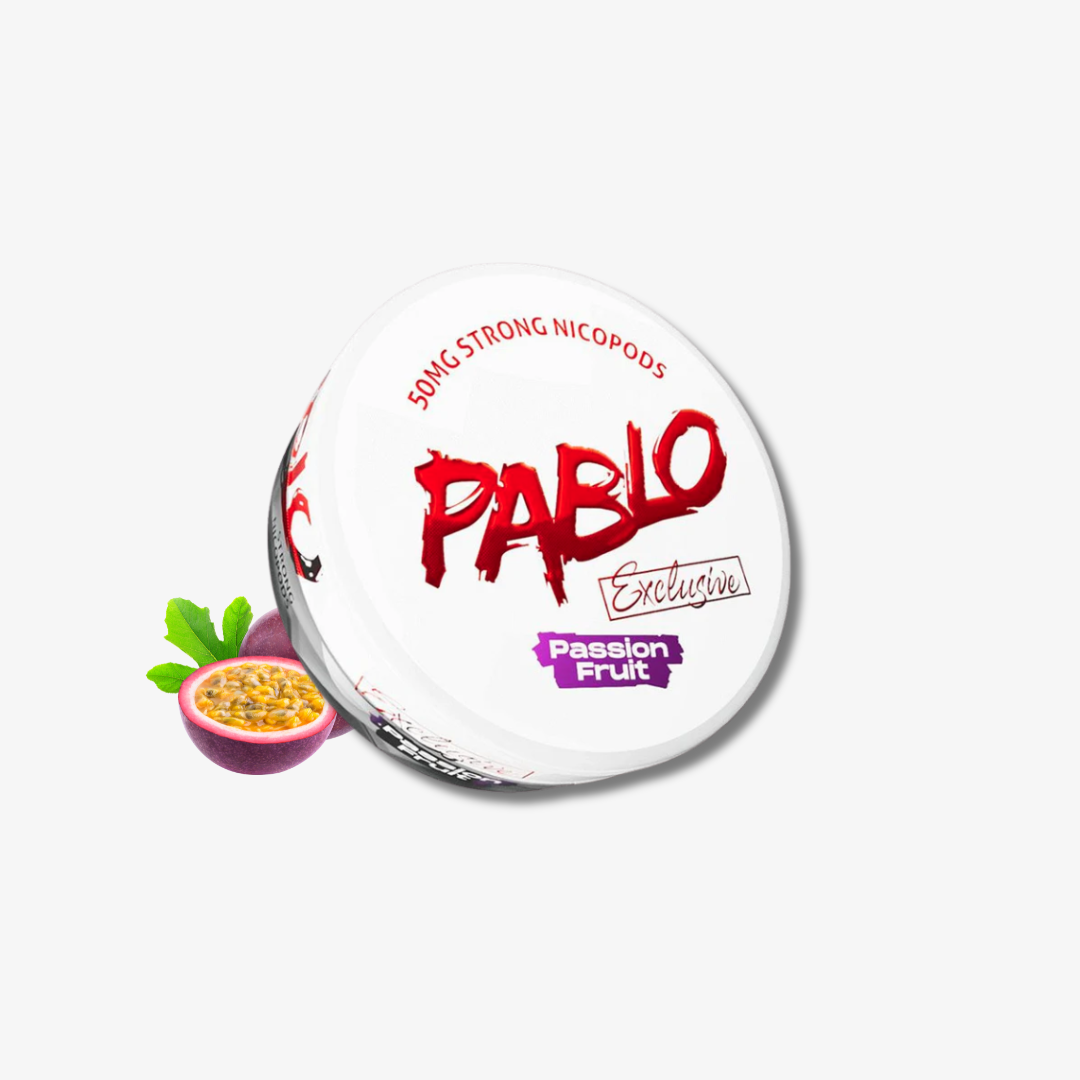 Passionfruit Nicotine Pouches By Pablo can 20mg nicotine pouches