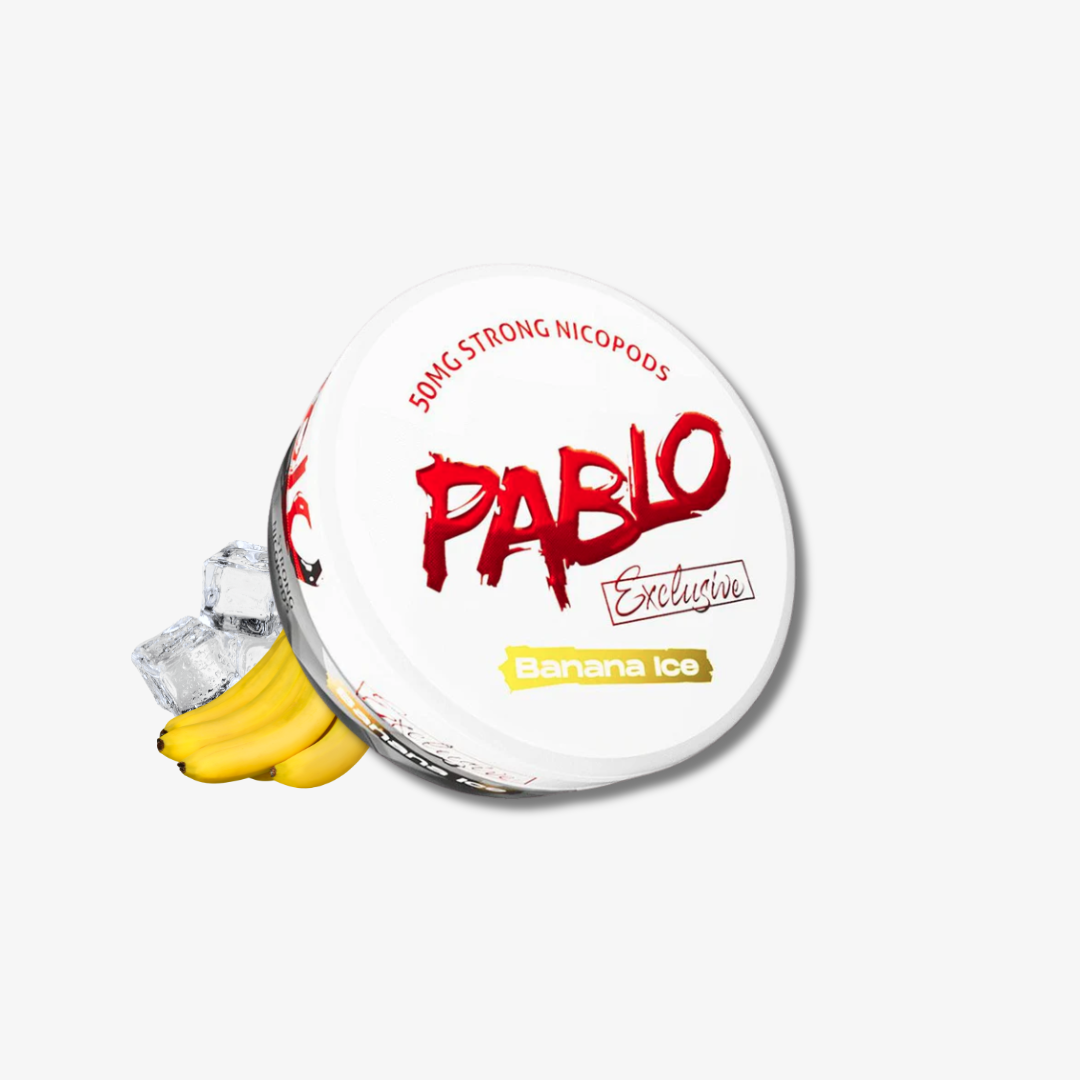 Banana Ice Nicotine Pouches By Pablo can 20mg nicotine pouches