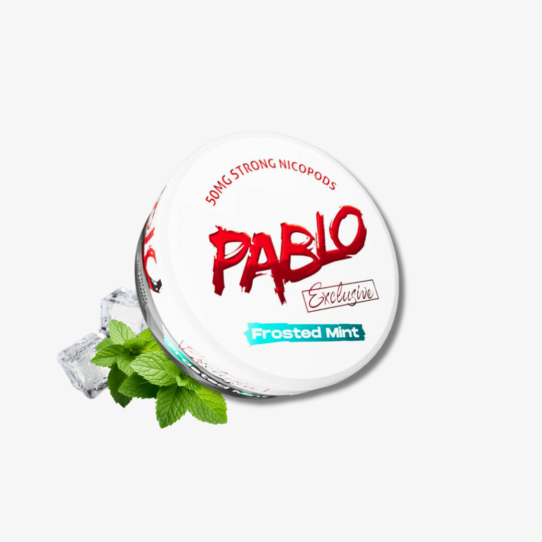 Frosted Mint Nicotine Pouches By Pablo can 20mg nicotine pouches