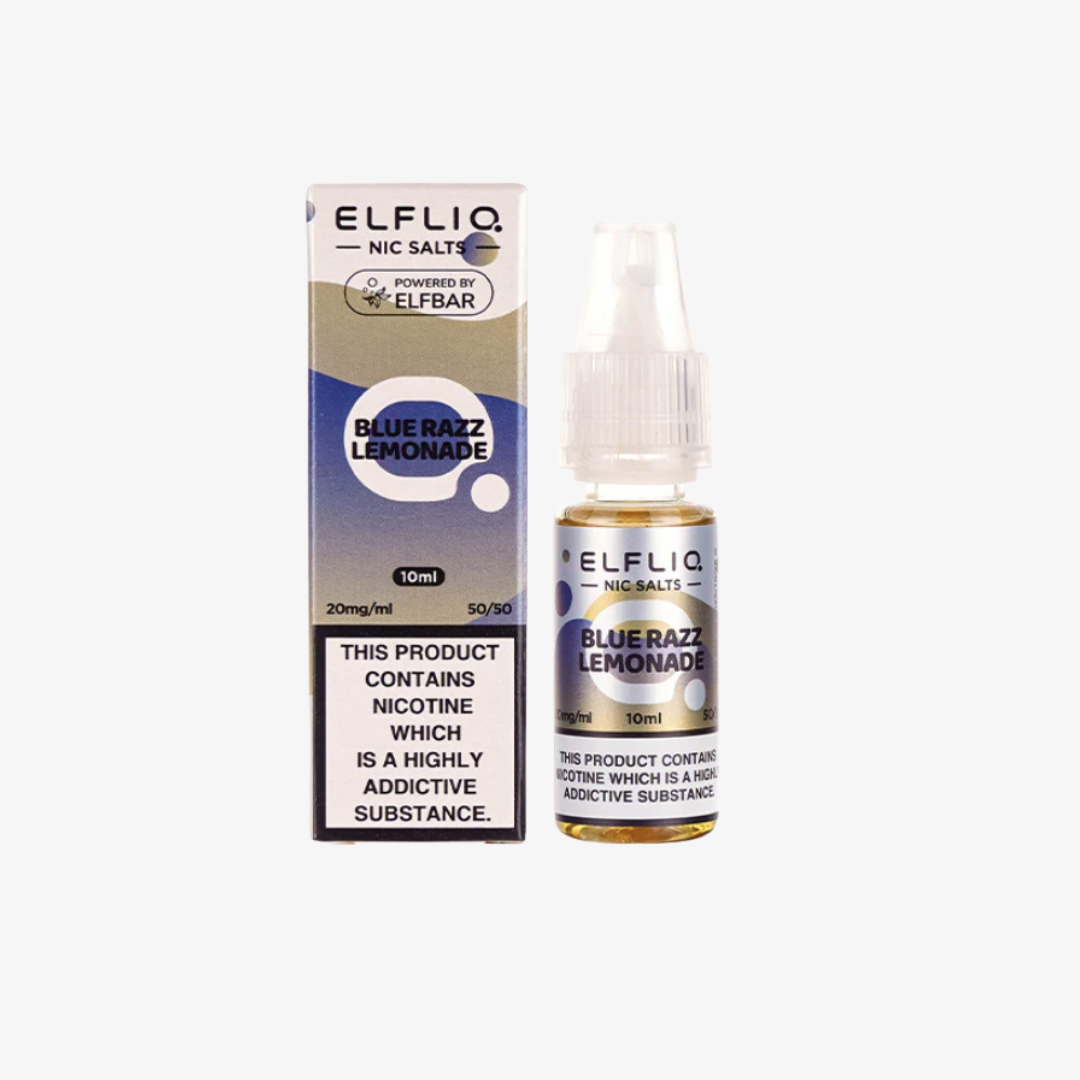 Blue Razz Lemonade Nic Salt E-Liquid by Elf Bar ELFLIQ bottle  e-liquid