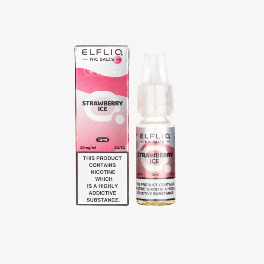 Strawberry Ice Nic Salt E-Liquid by Elf Bar ELFLIQ bottle  e-liquid