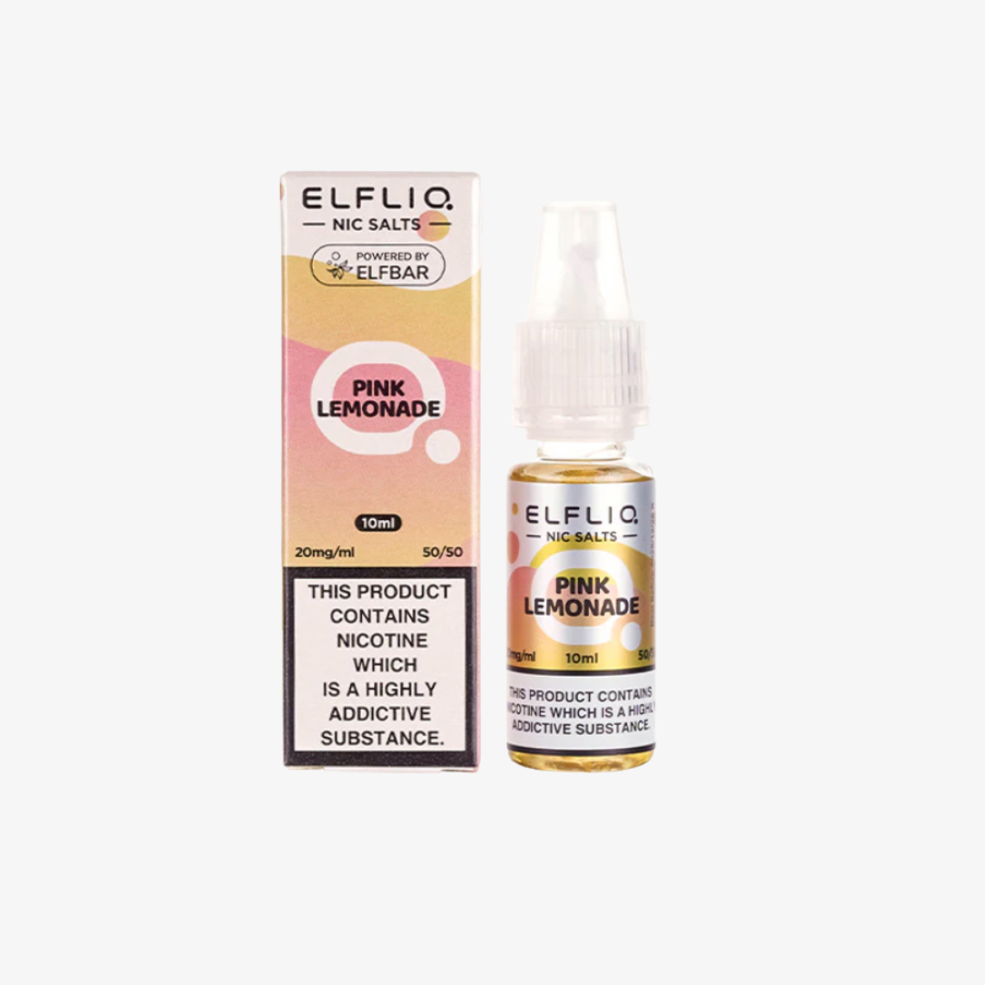 Pink Lemonade Nic Salt E-Liquid by Elf Bar ELFLIQ bottle  e-liquid