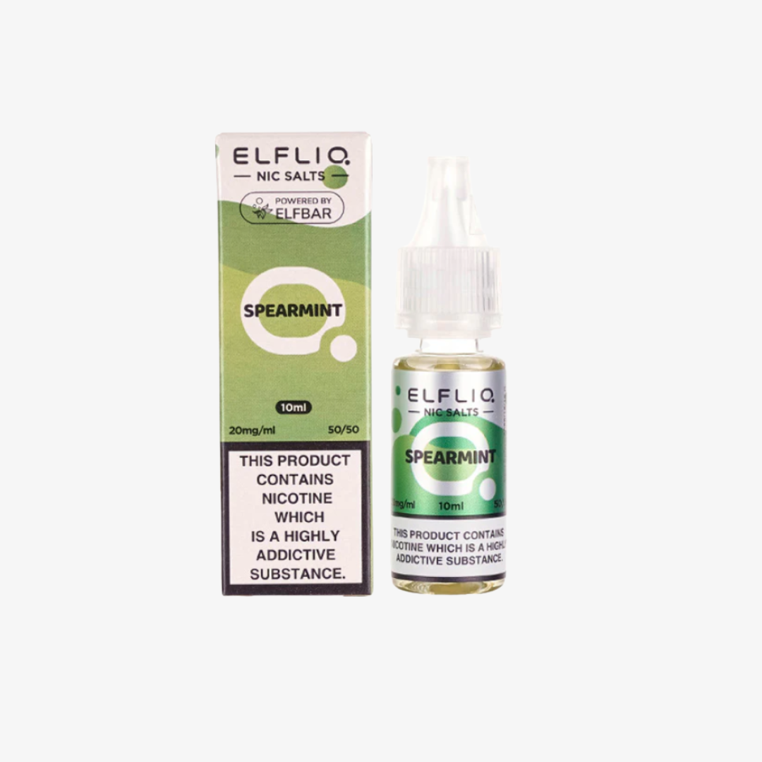 Spearmint Nic Salt E-Liquid by Elf Bar ELFLIQ bottle  e-liquid