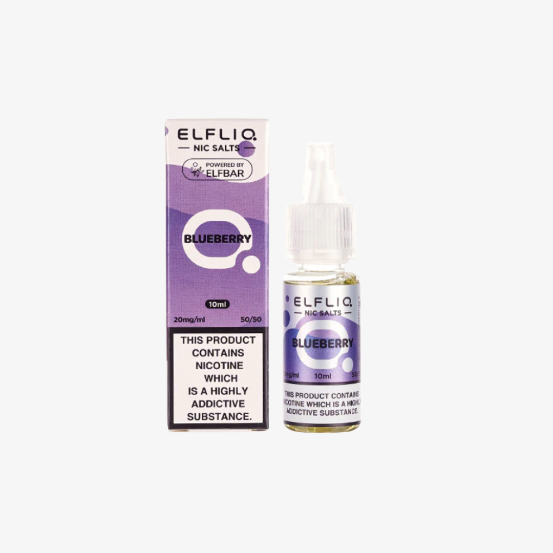 Blueberry Nic Salt E-Liquid by Elfliq bottle  e-liquid