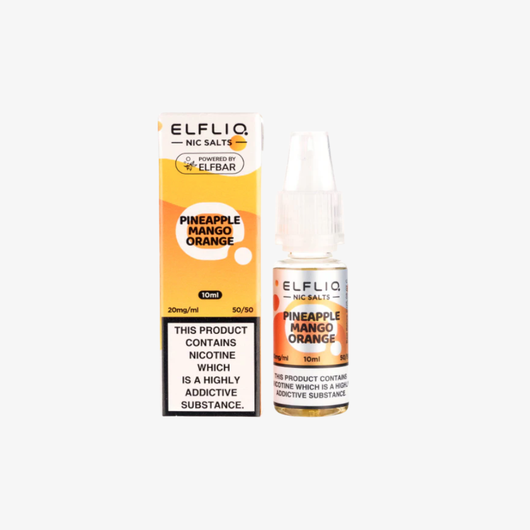 Pineapple Mango Orange Nic Salt E-Liquid by Elf Bar ELFLIQ bottle  e-liquid