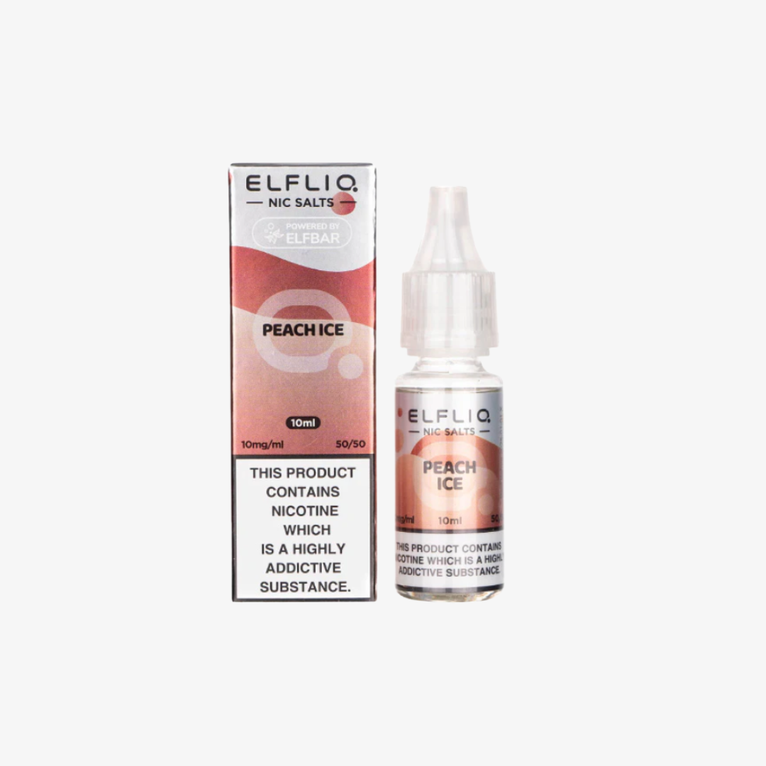 Peach Ice Nic Salt E-Liquid by Elf Bar ELFLIQ bottle  e-liquid