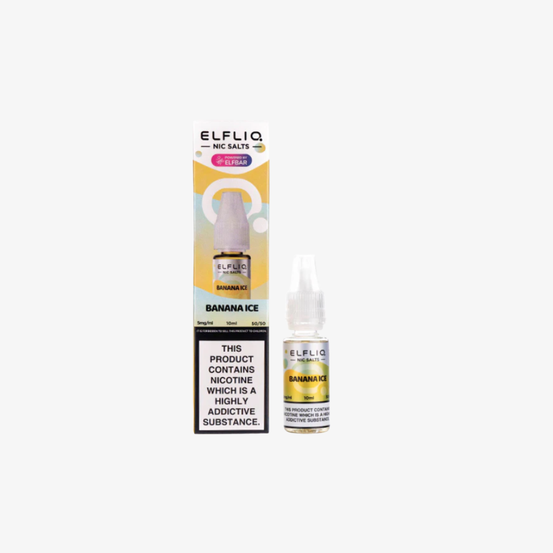 Banana Ice Nic Salt E-Liquid by Elf Bar ELFLIQ bottle  e-liquid