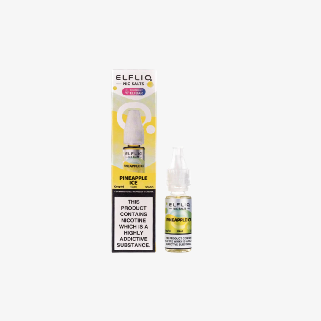 Pineapple Ice Nic Salt E-Liquid by Elf Bar ELFLIQ bottle  e-liquid