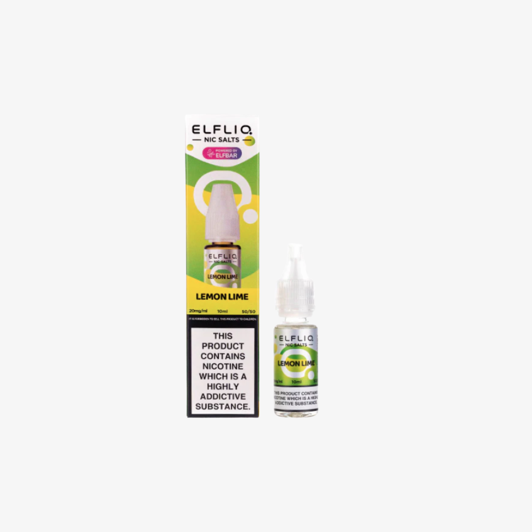 Lemon Lime Nic Salt E-Liquid by Elf Bar ELFLIQ bottle  e-liquid