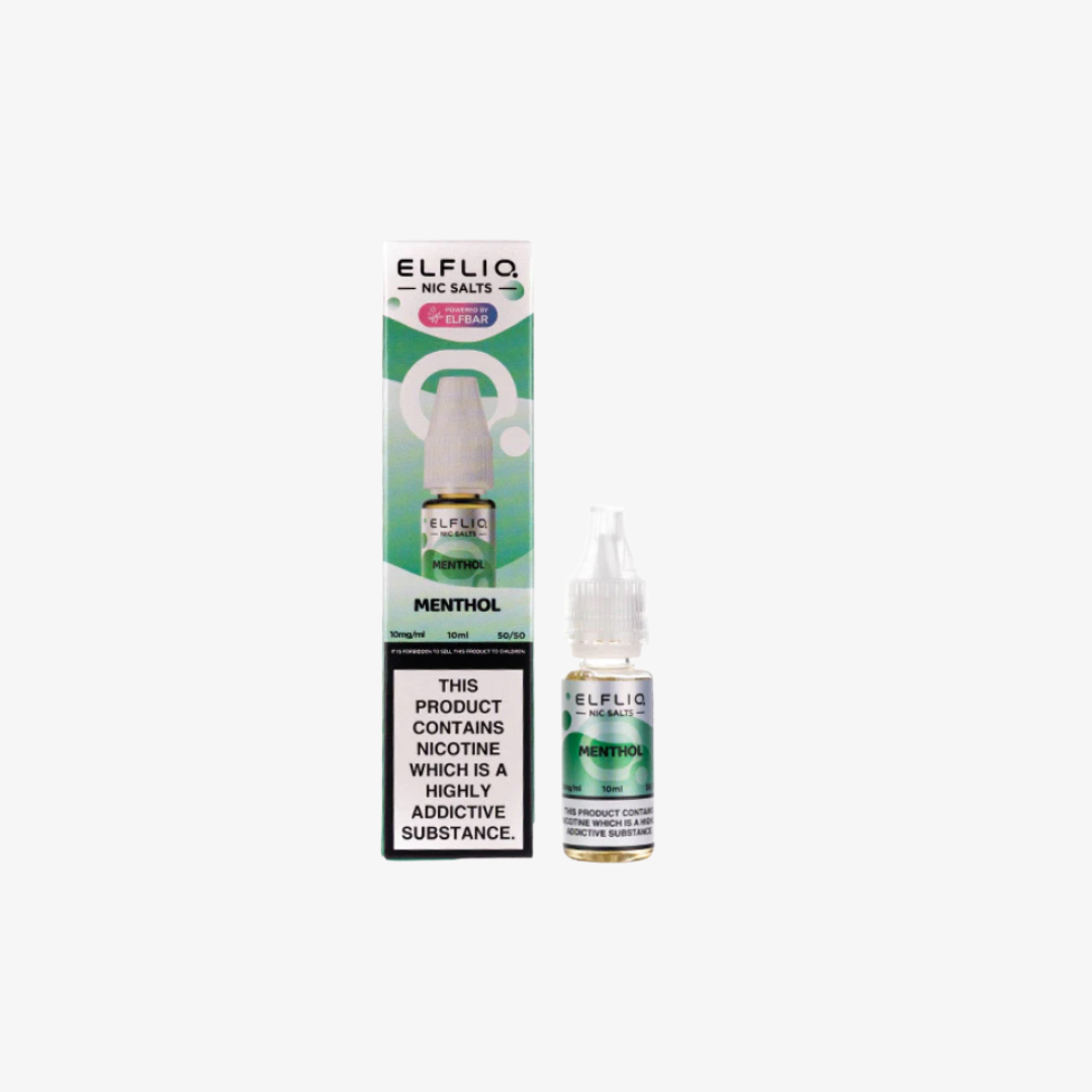 Menthol Nic Salt E-Liquid by Elf Bar ELFLIQ bottle  e-liquid