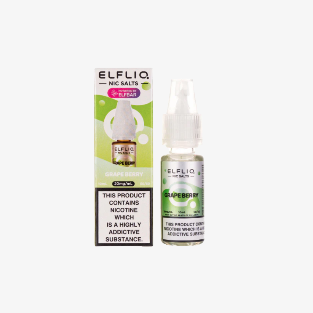 Grape Berry Nic Salt E-Liquid by Elf Bar ELFLIQ bottle  e-liquid
