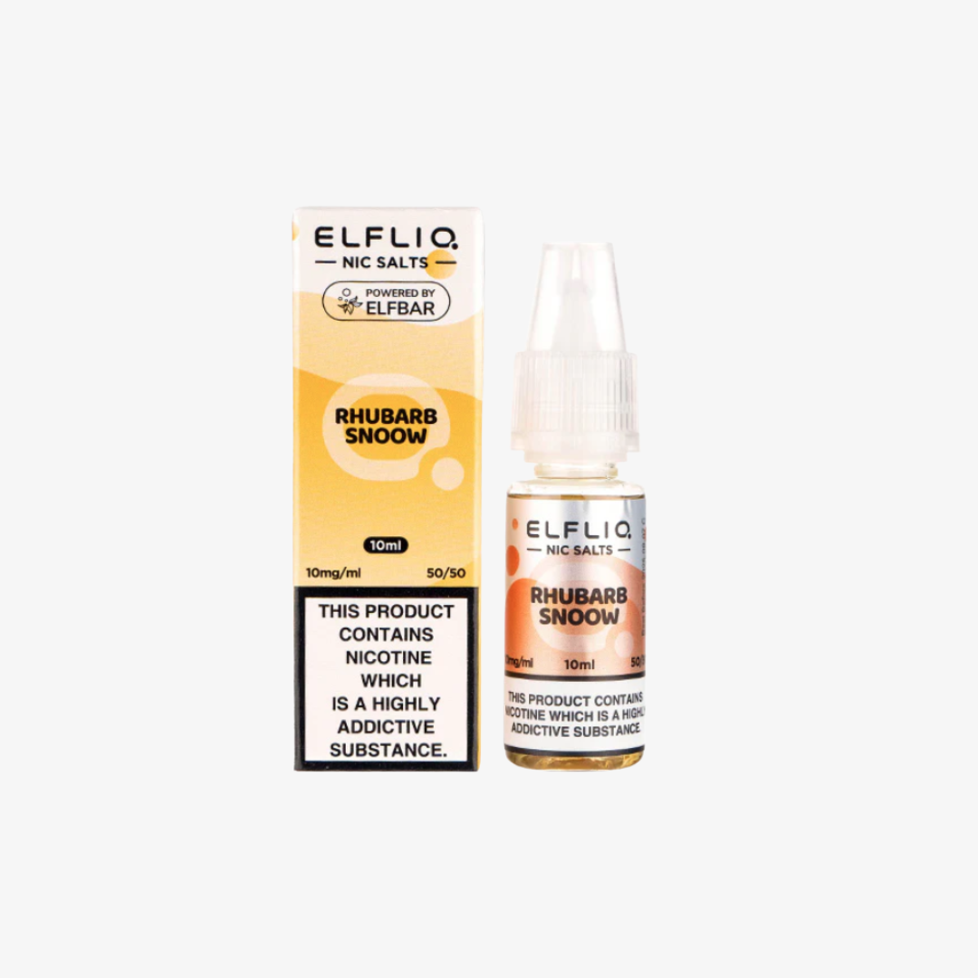 Rhubarb Snoow Nic Salt E-Liquid by Elf Bar ELFLIQ bottle  e-liquid