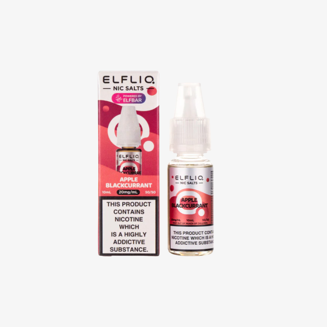 Apple Blackcurrant Nic Salt E-Liquid by Elf Bar ELFLIQ bottle  e-liquid