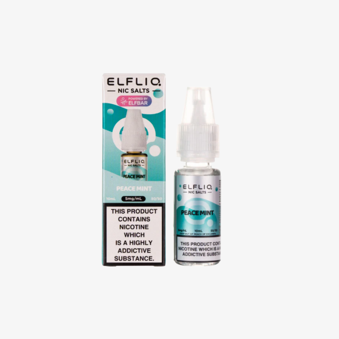 Peace Mint Nic Salt E-Liquid by Elf Bar ELFLIQ bottle  e-liquid