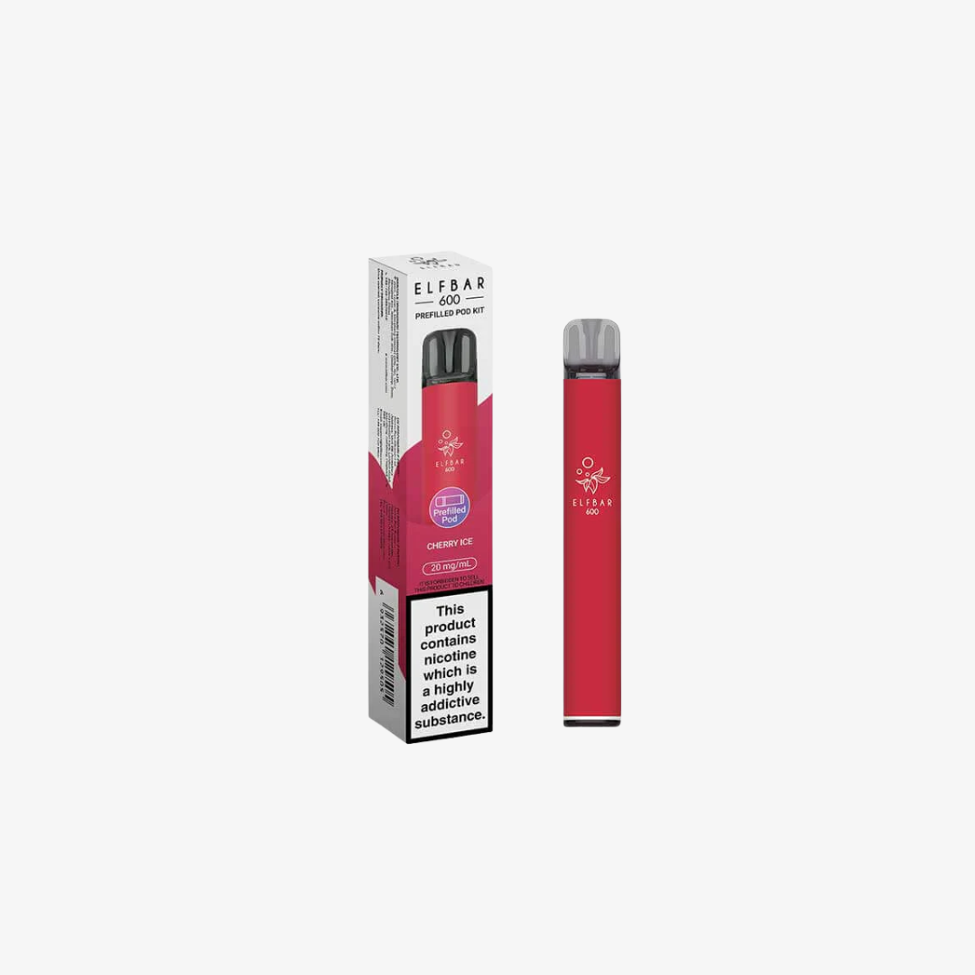 Elf Bar 600 Prefilled Pod Vape Kits Cherry Ice vape device