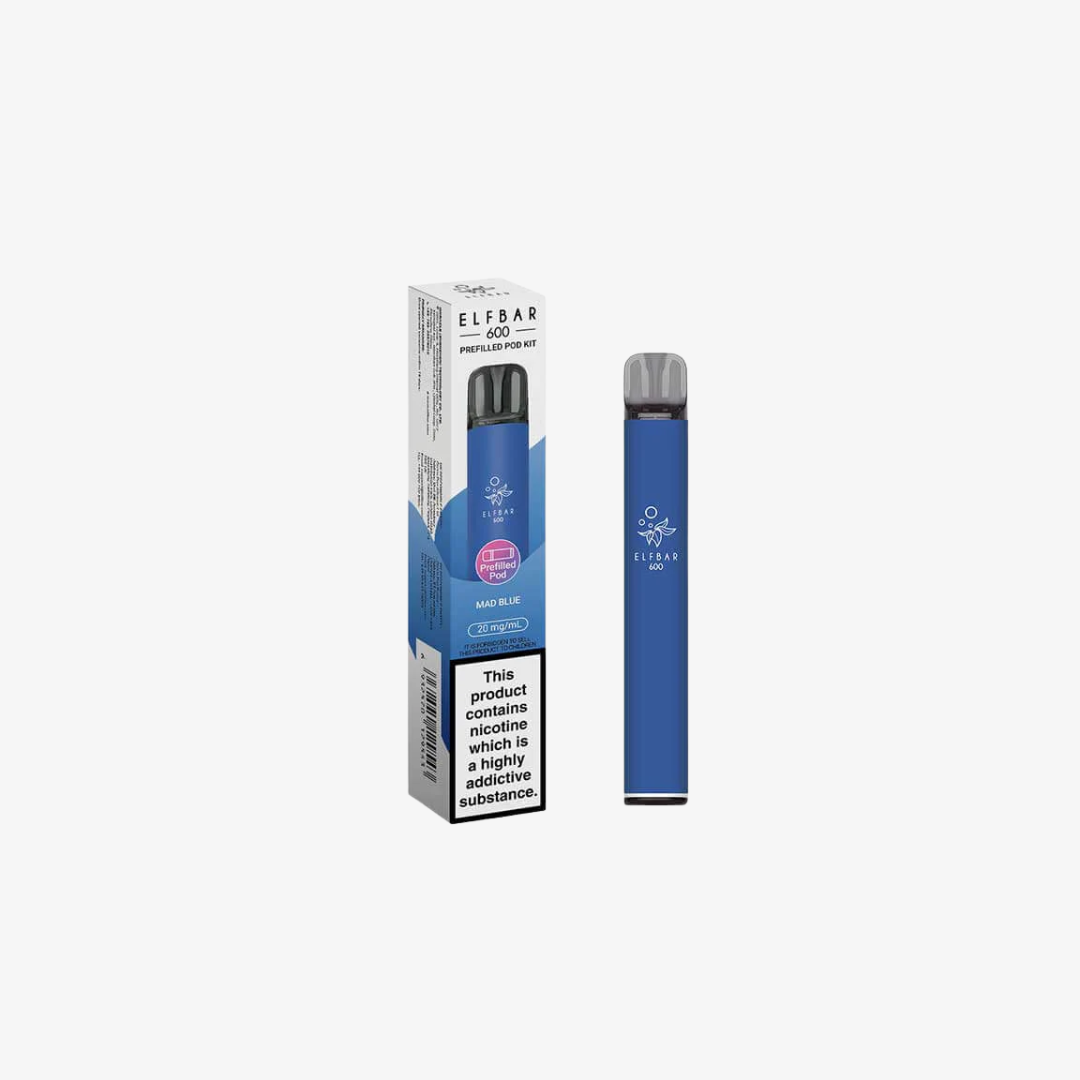 Elf Bar 600 Prefilled Pod Vape Kits Mad Blue vape device