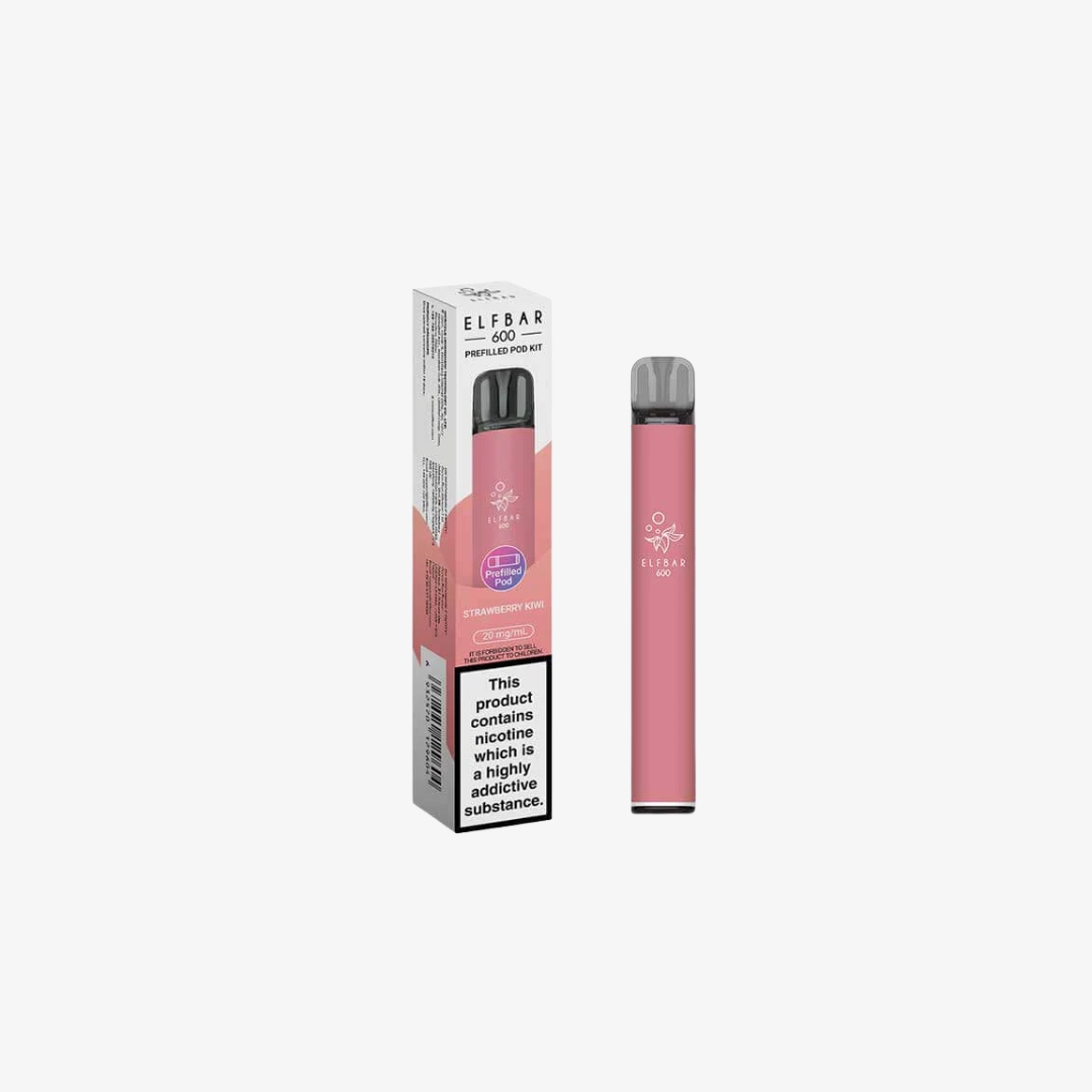 Elf Bar 600 Prefilled Pod Vape Kits Strawberry Kiwi vape device