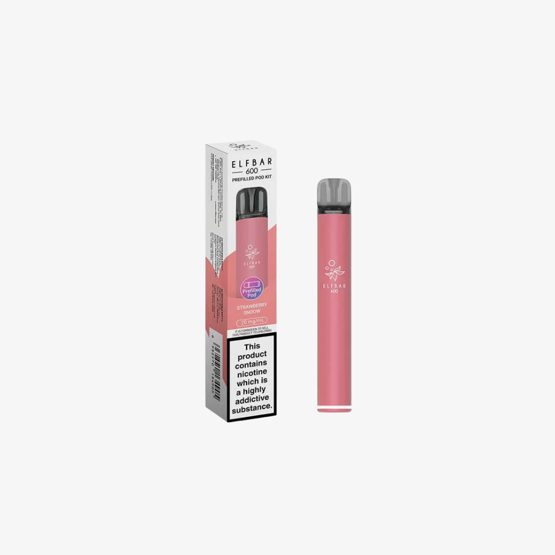 Elf Bar 600 Prefilled Pod Vape Kits Strawberry Snow vape device