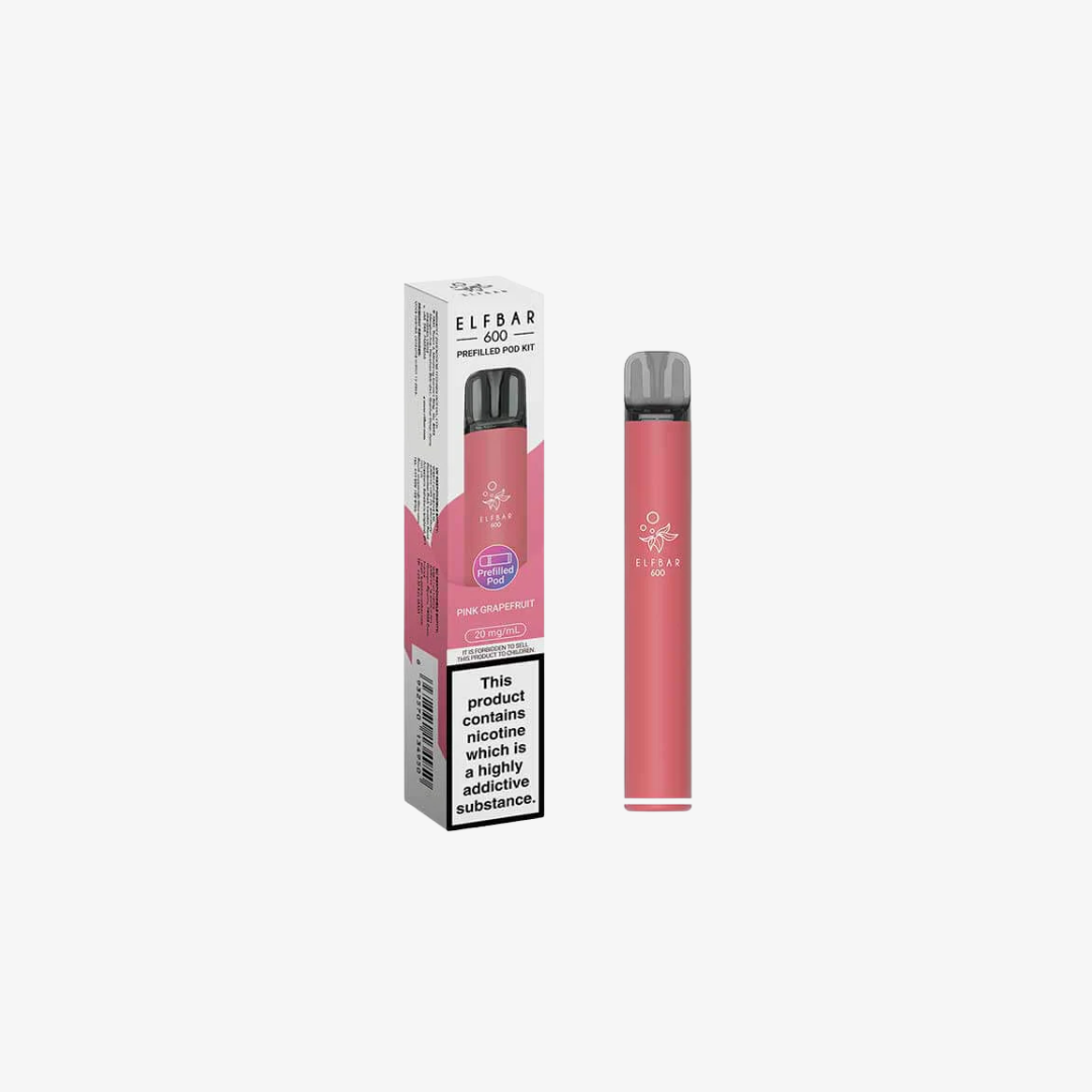 Elf Bar 600 Prefilled Pod Vape Kits Pink Grape Fruit vape device