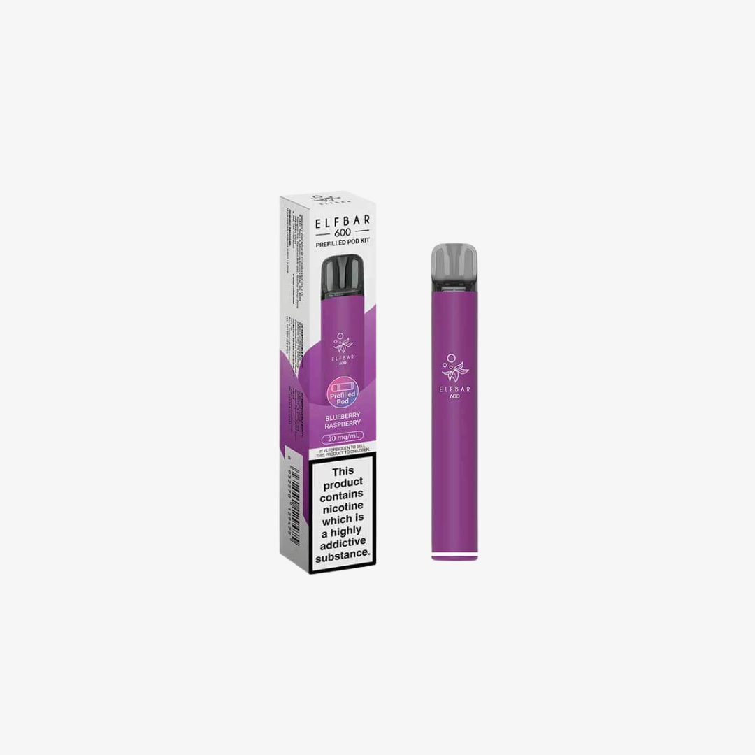 Elf Bar 600 Prefilled Pod Vape Kits Blueberry Raspberry vape device