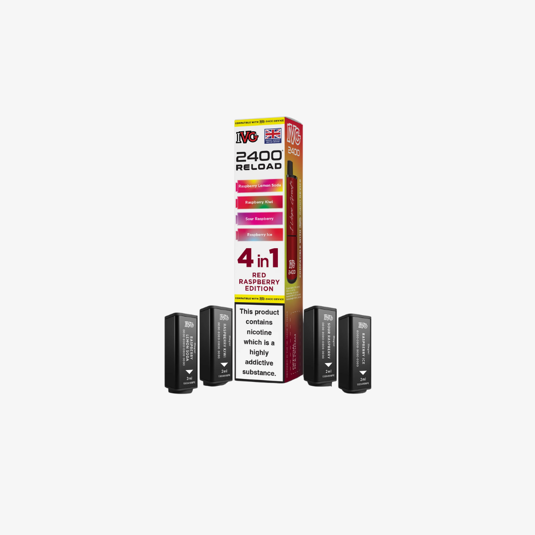 IVG 2400 4 In 1 Red Raspberry Edition Reload Pods