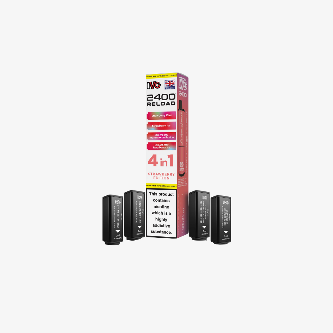 IVG 2400 4 In 1 Strawberry Edition Reload Pods