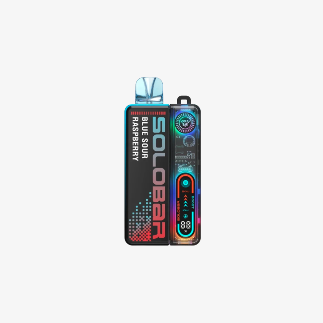 Solo Bar 30K Prefilled Pod Kit Blue Sour Raspberry vape device