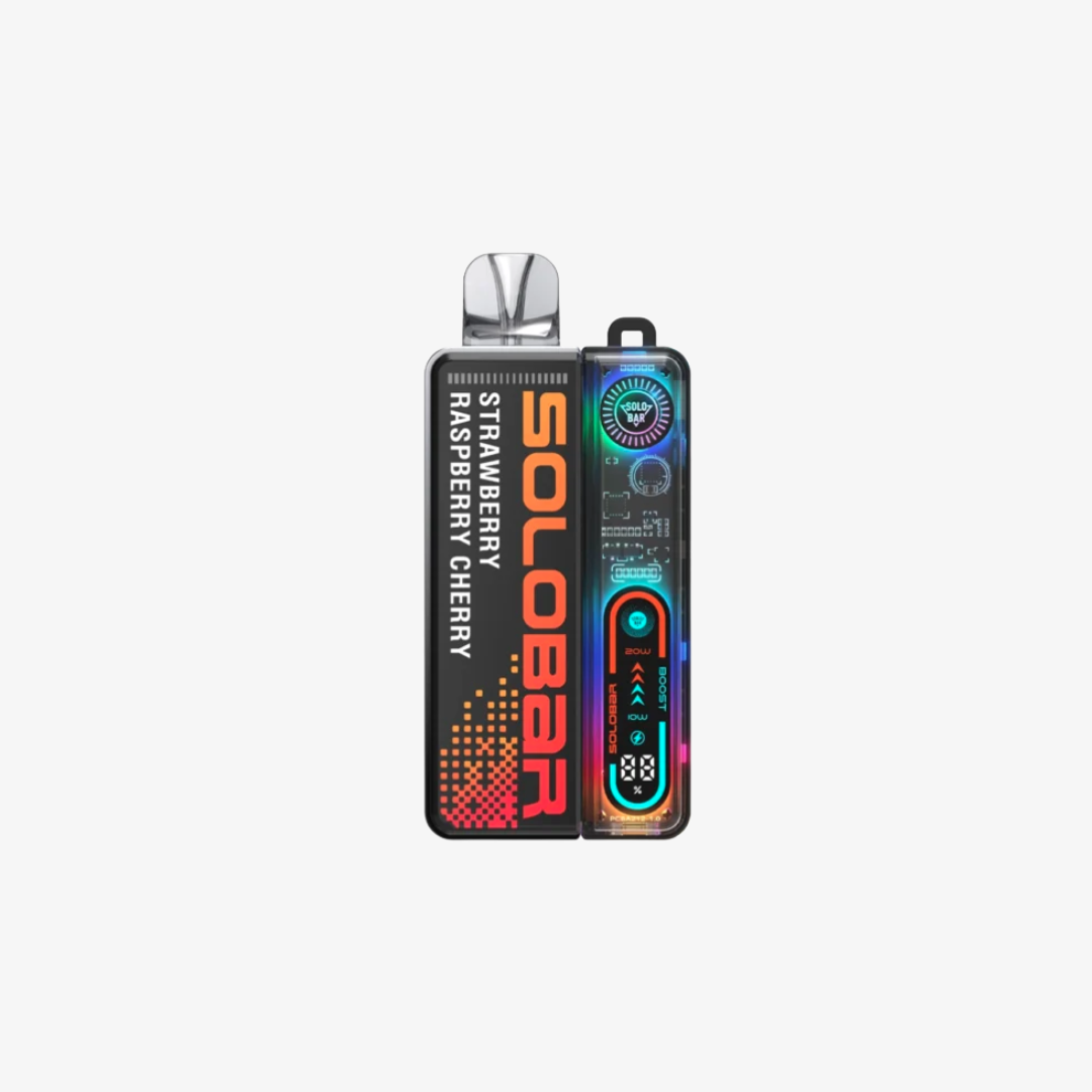 Solo Bar 30K Prefilled Pod Kit Strawberry Raspberry Cherry vape device
