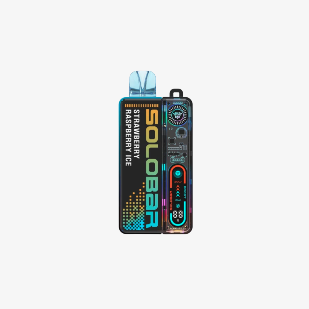 Solo Bar 30K Prefilled Pod Kit Strawberry Raspberry Ice vape device