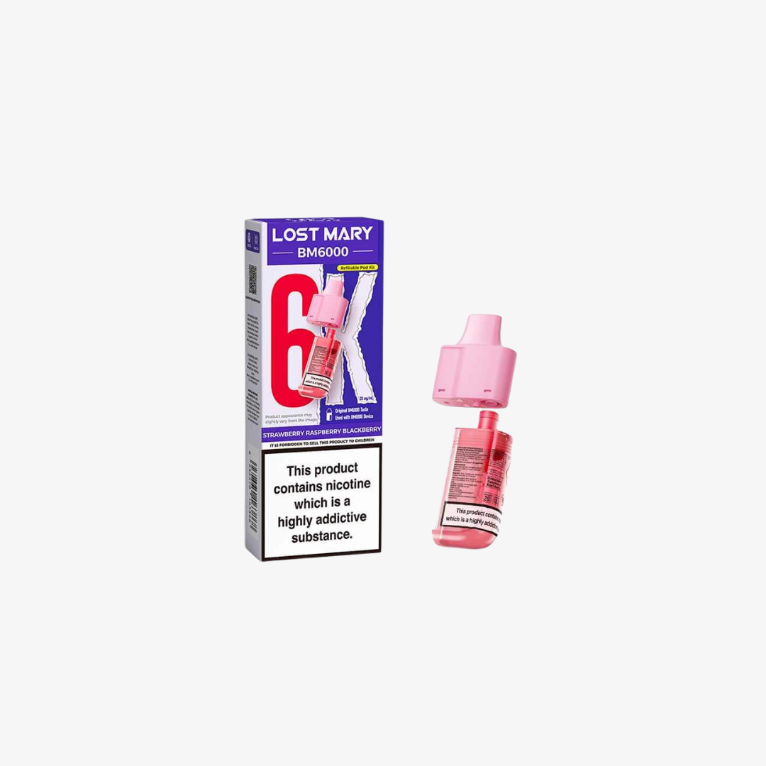 Lost Mary BM6000 Strawberry Raspberry Blackberry Prefilled Vape Pods