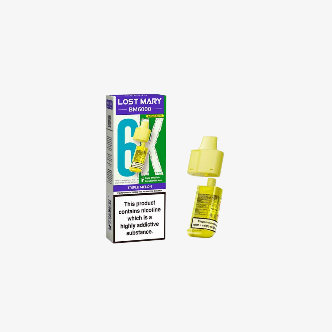 Lost Mary BM6000 Triple Melon Prefilled Vape Pods - 20mg