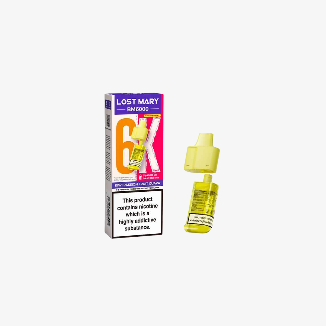 Lost Mary BM6000 Kiwi Passionfruit Guava Prefilled Vape Pods - 20mg