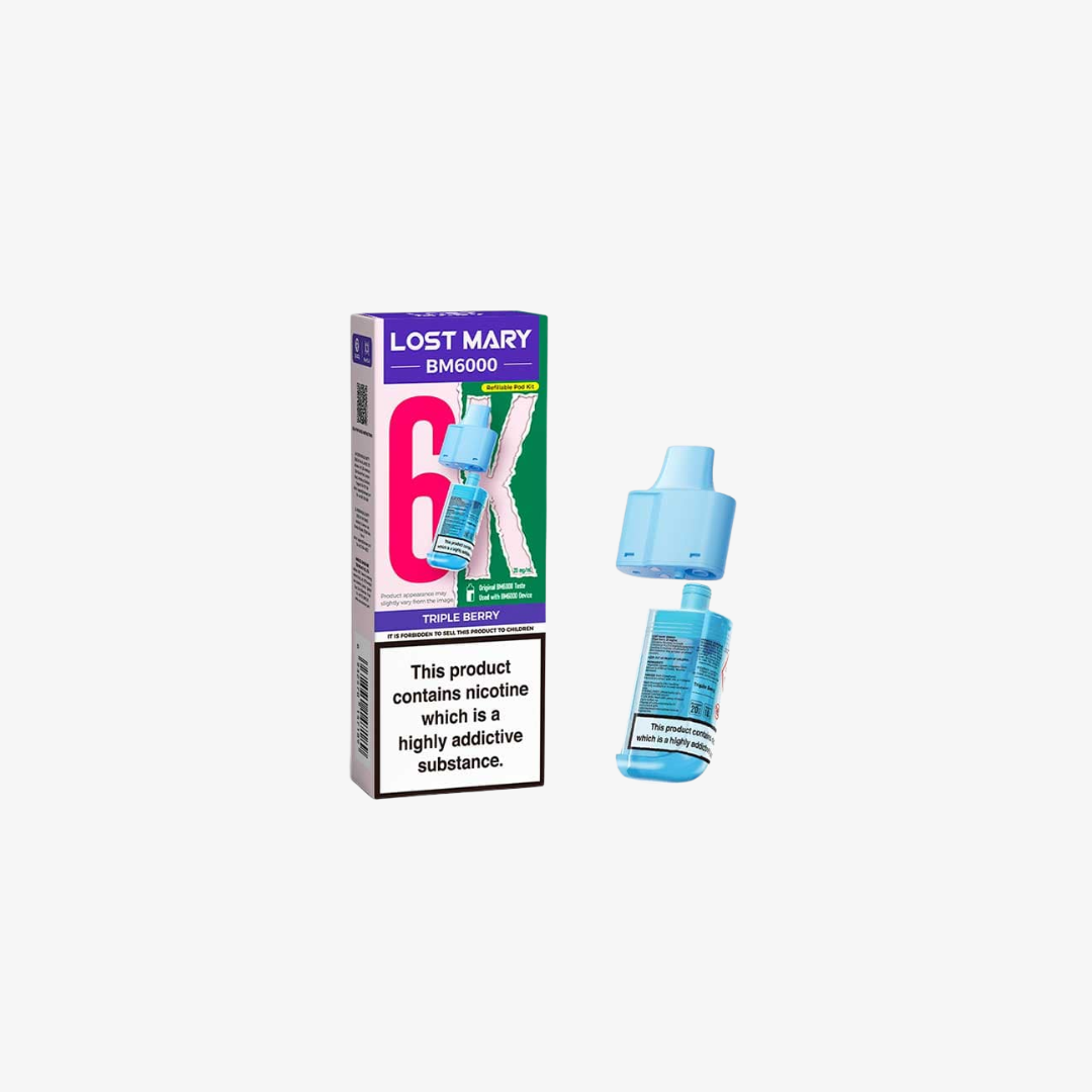 Lost Mary BM6000 Triple Berry Prefilled Vape Pods - 20mg