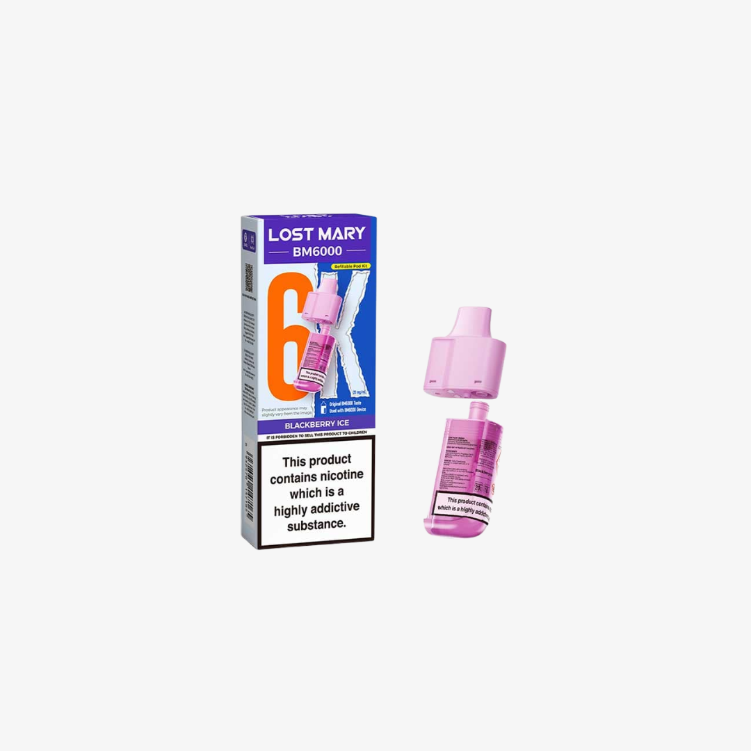 Lost Mary BM6000 Blackberry Ice Prefilled Vape Pods - 20mg