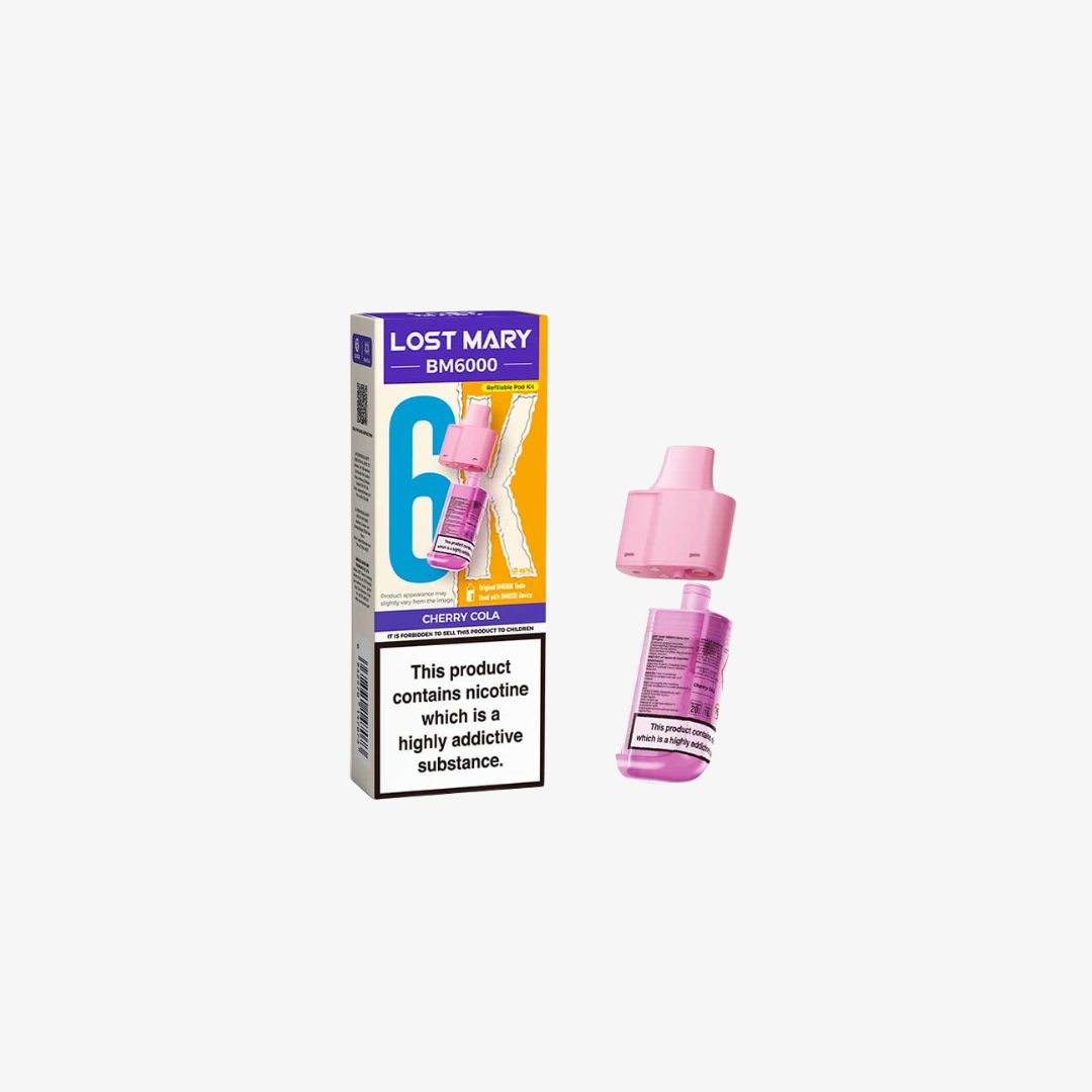 Lost Mary BM6000 Cherry Cola Prefilled Vape Pods - 20mg
