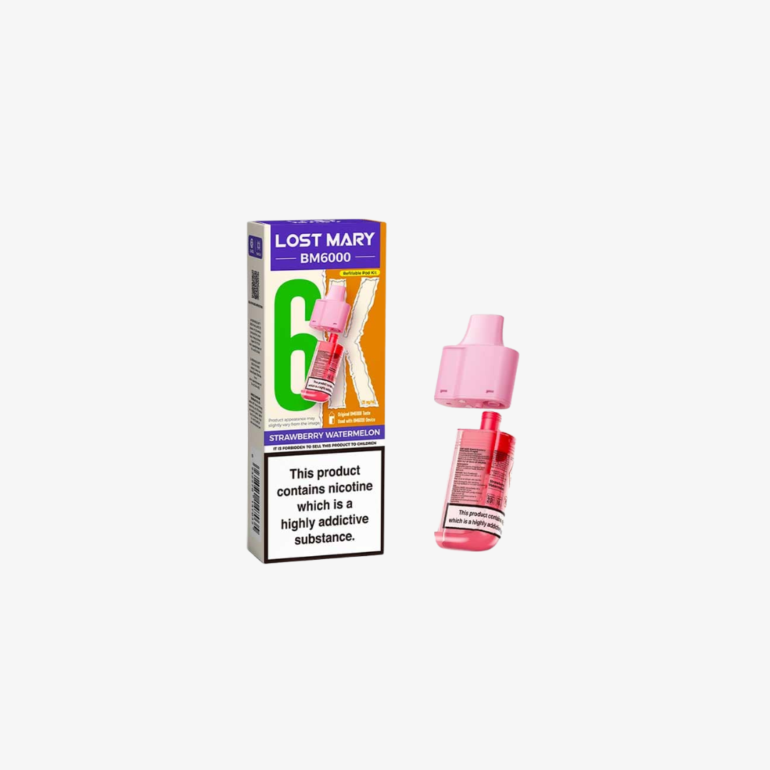 Lost Mary BM6000 Strawberry Watermelon Prefilled Vape Pods - 20mg