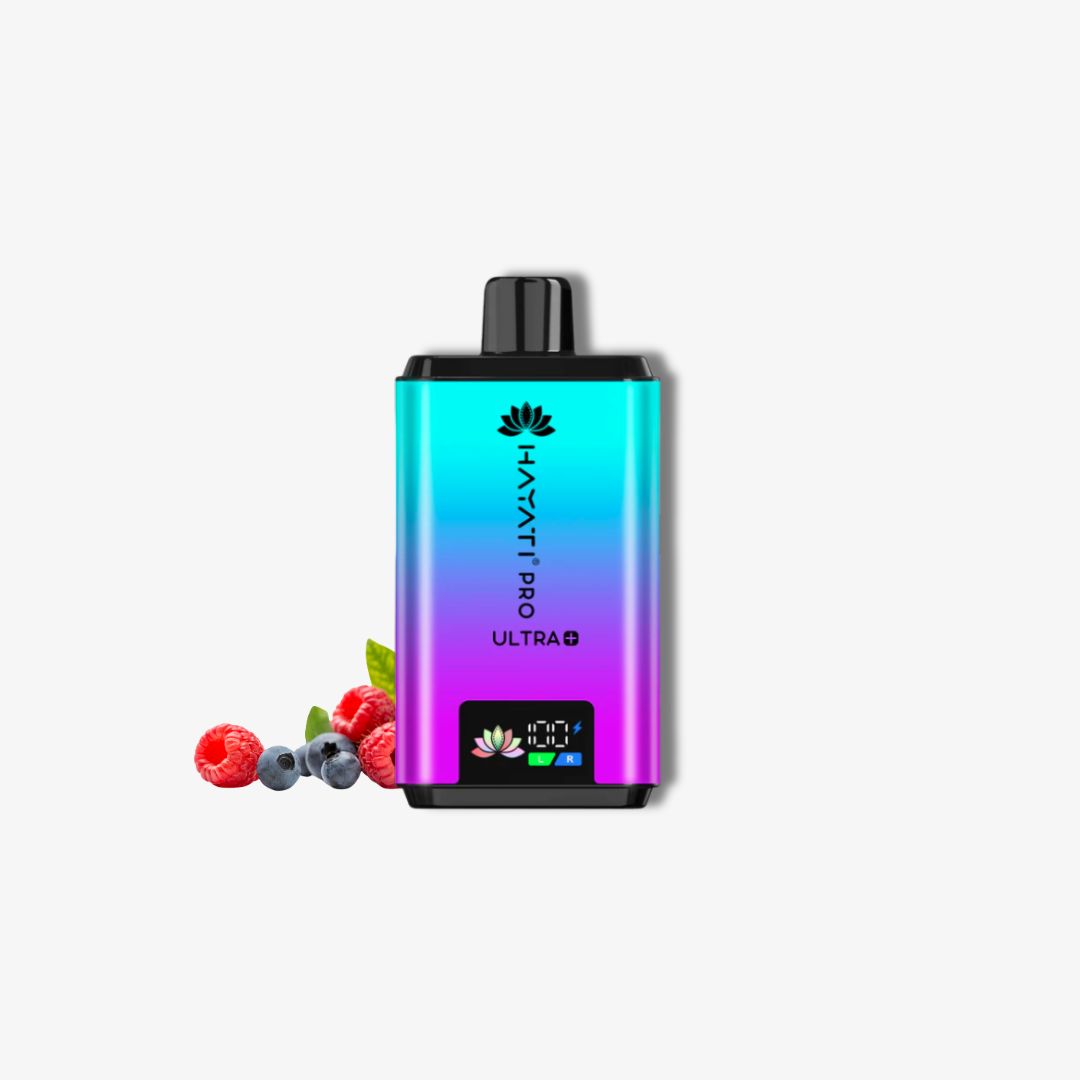 Hayati Pro Ultra Plus 25k Puffs Vape Kit Blue Sour Raspberry vape device
