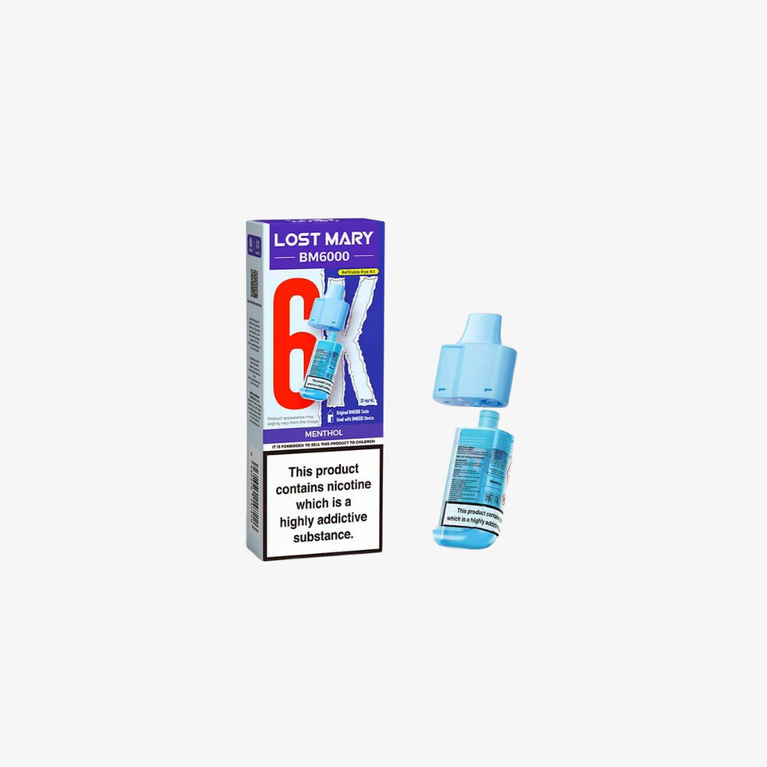 Lost Mary BM6000 Menthol Prefilled Vape Pods - 20mg