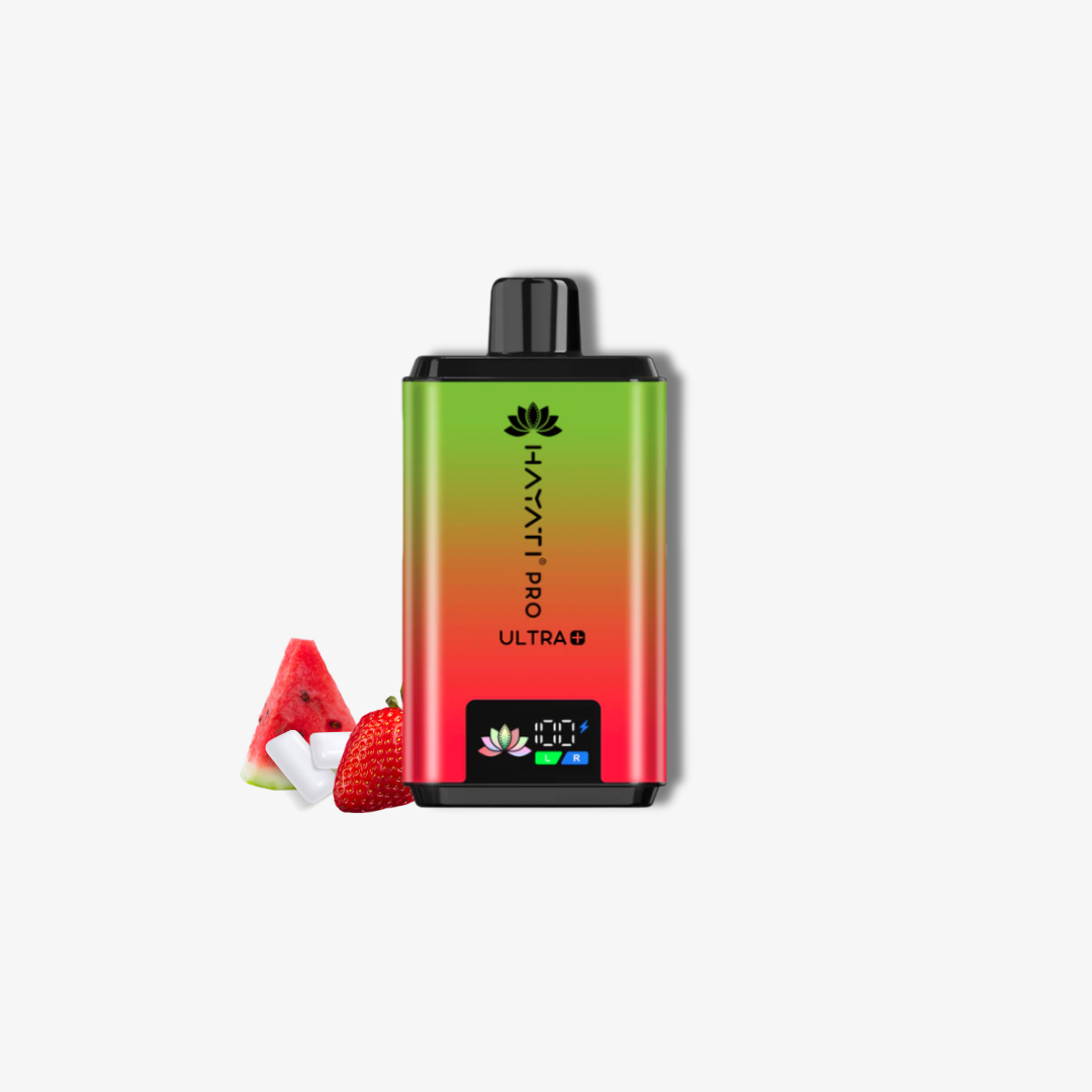 Hayati Pro Ultra Plus 25k Puffs Vape Kit Watermelon Bubblegum and Strawberry Bubblegum vape device