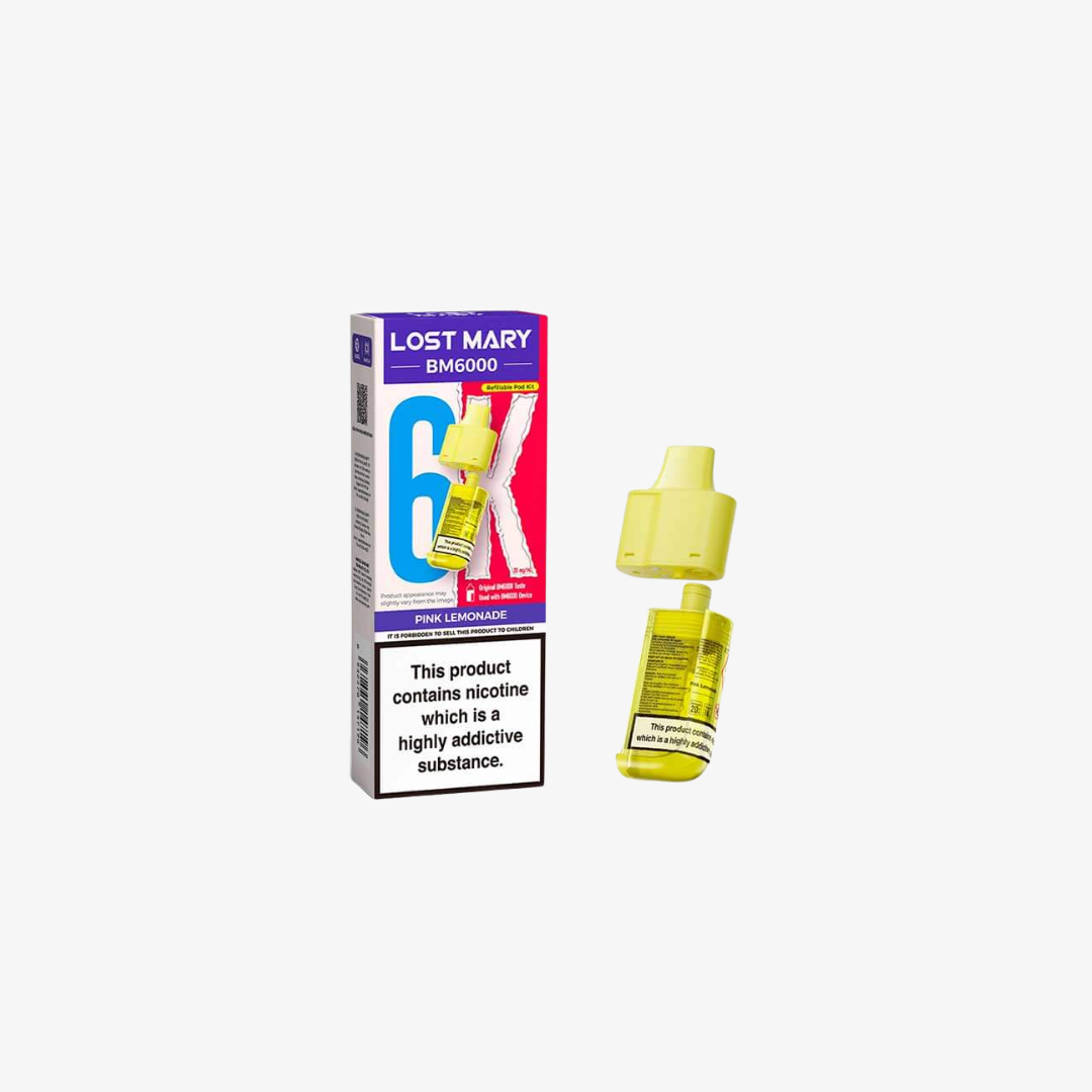 Lost Mary BM6000 Pink Lemonade Prefilled Vape Pods - 20mg
