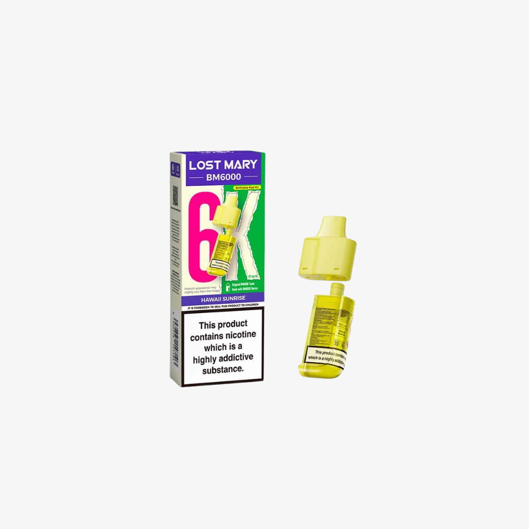 Lost Mary BM6000 Hawaii Sunrise Prefilled Vape Pods - 20mg