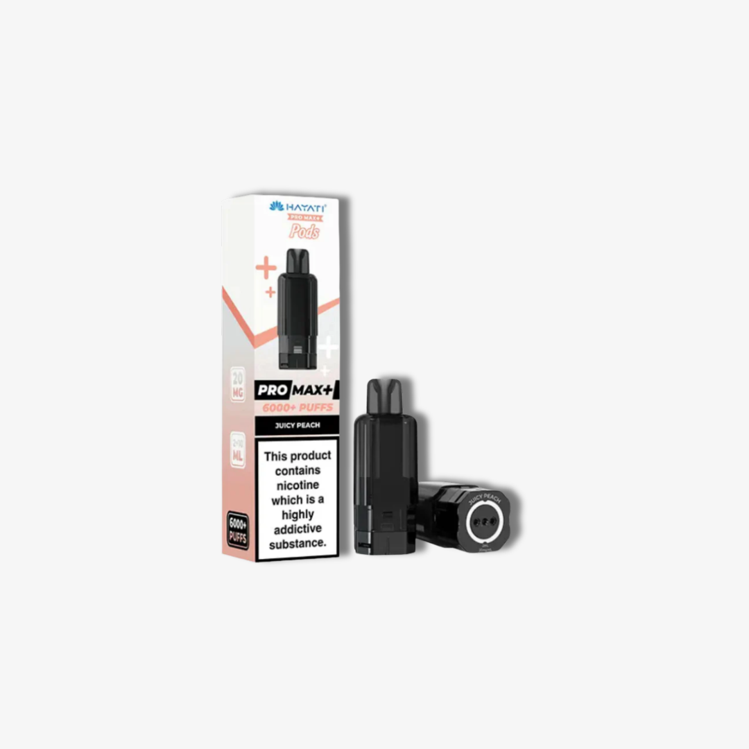 Hayati Pro Max Plus 6000 Prefilled Pods Juicy Peach vape device