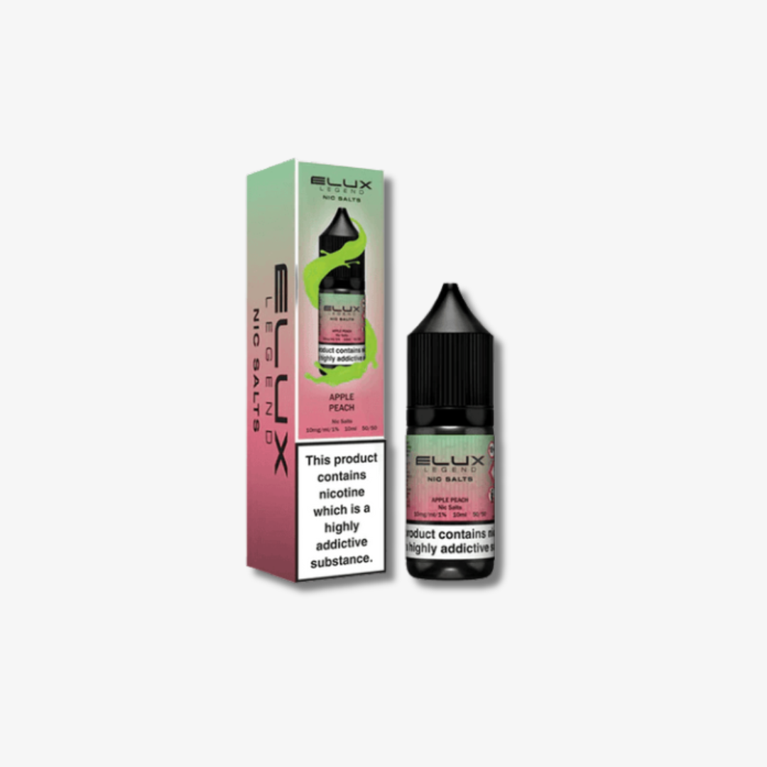 Apple Peach Nic Salt E-Liquid by Elux Legend 10ml bottle 10mg e-liquid