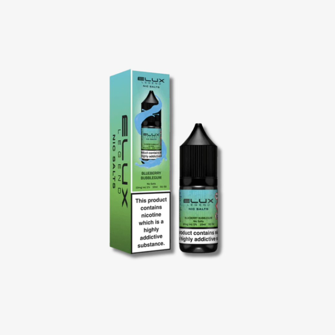 Blueberry Bubblegum Nic Salt E-Liquid by Elux Legend 10ml bottle 10mg e-liquid