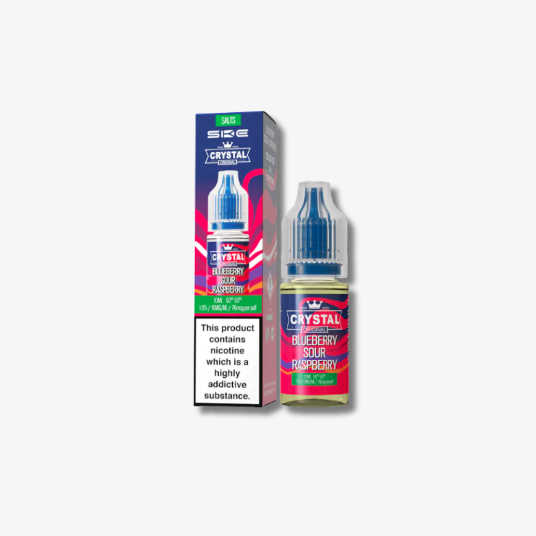 Crystal Nic Salts - Blueberry Sour Raspberry - 10ml E-liquid bottle 10mg e-liquid